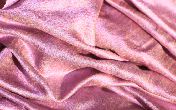 shimmering light pink satin fabric